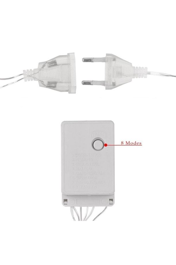 Küre Perde Led 3mt 12 Toplu Animasyonlu Eklenebilir Fişli Kablolu Led Dekoratif Ampül Sarı Işık - 5