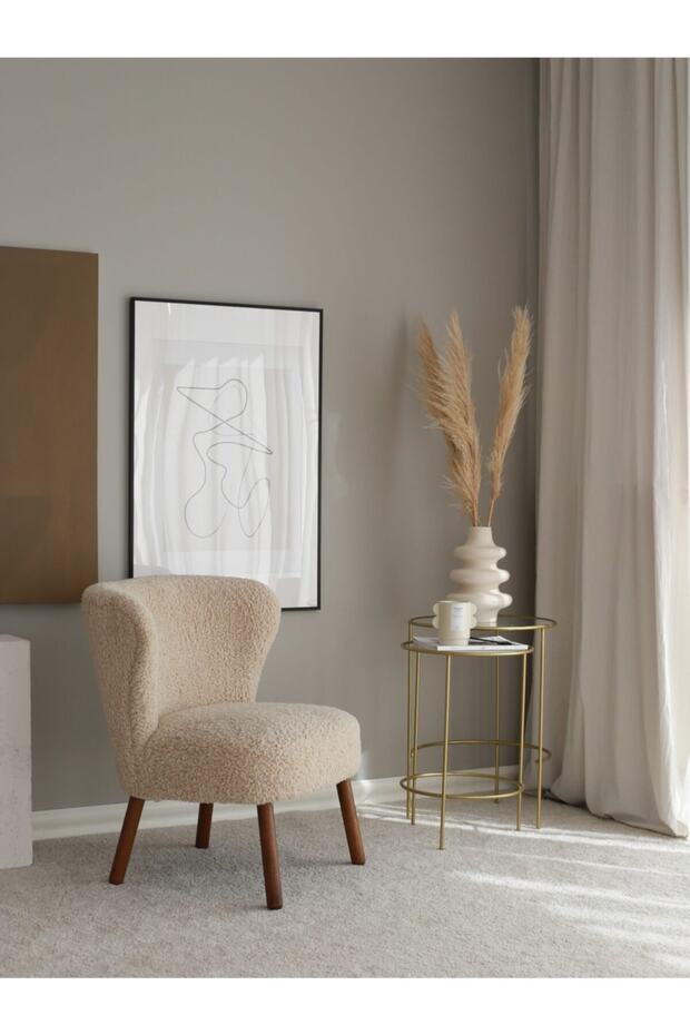 Nesting Camlı Gold Zigon Yan Sehpa - 5