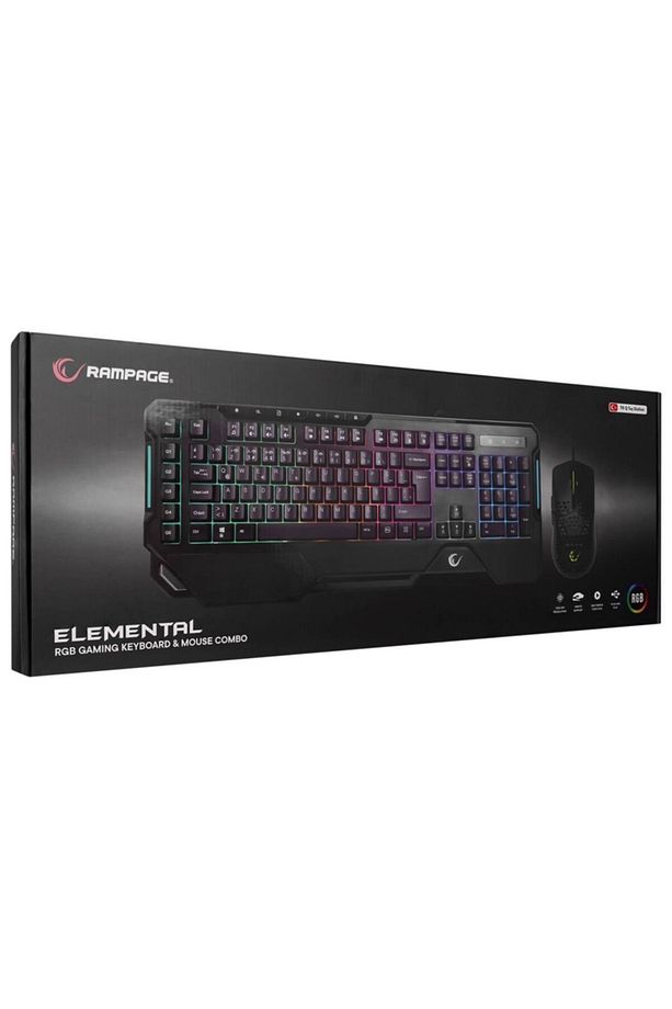 Km-r96 Elemental Rgb Aydınlatmalı Oyuncu Multimedia Klavye Ve 7200 Dpi Mouse Gaming Set - 8