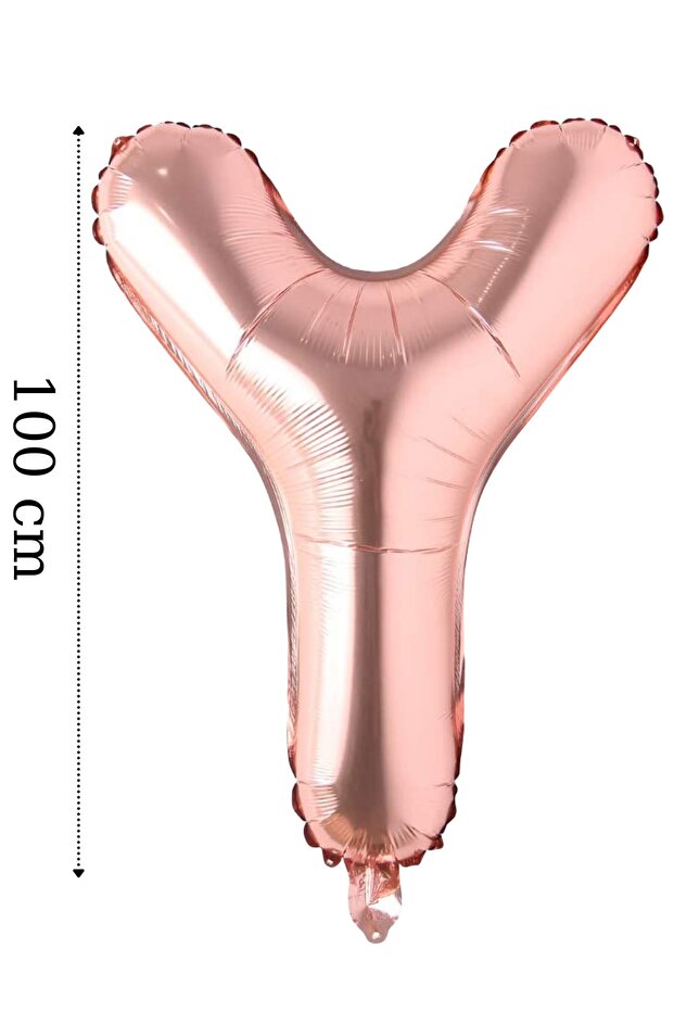 Foil Balloon Letter Y Helium Balloon 100 Cm Rose Color