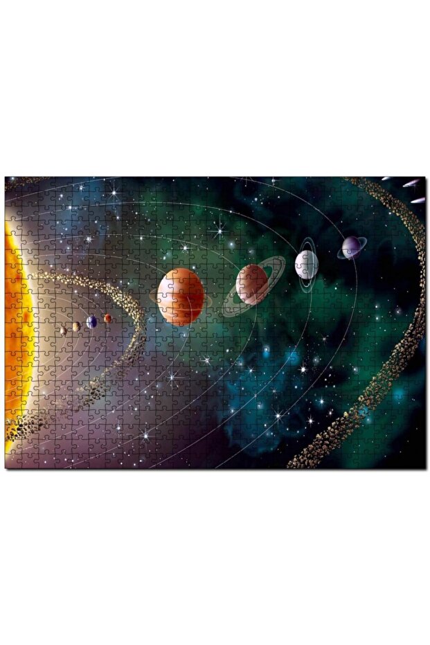 Solar System and Planets in the Orbit 255 Piece Puzzle Jigsaw Puzzle Mdf (wood)