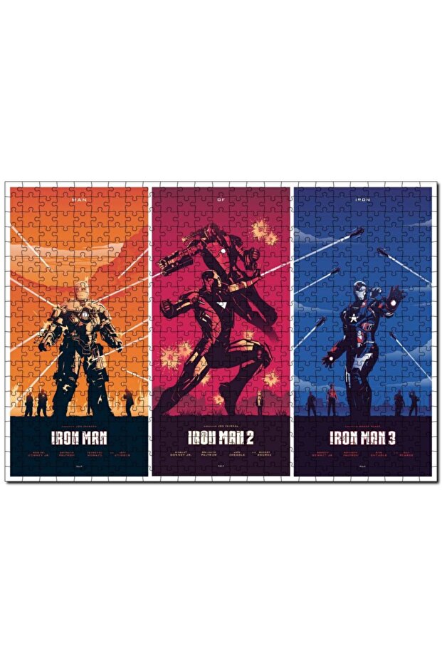 Iron Man Trilogy 255 Piece Puzzle Jigsaw Puzzle Mdf (wood)