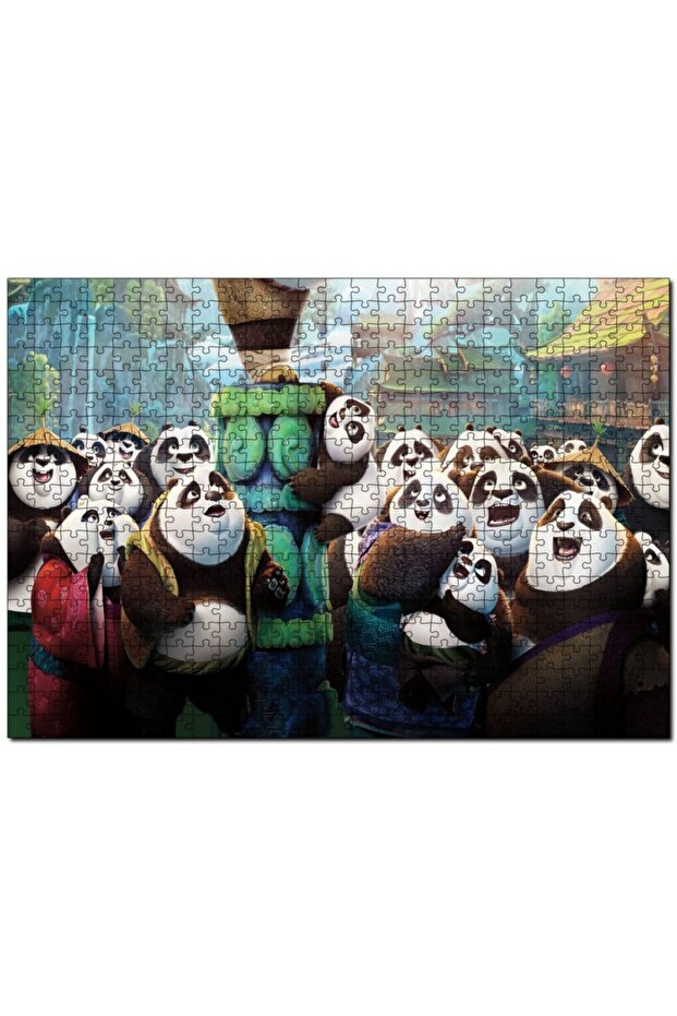 Cakasepetim Kung Fu Panda Family 500 Piece Puzzle Jigsaw Mdf (Wood)