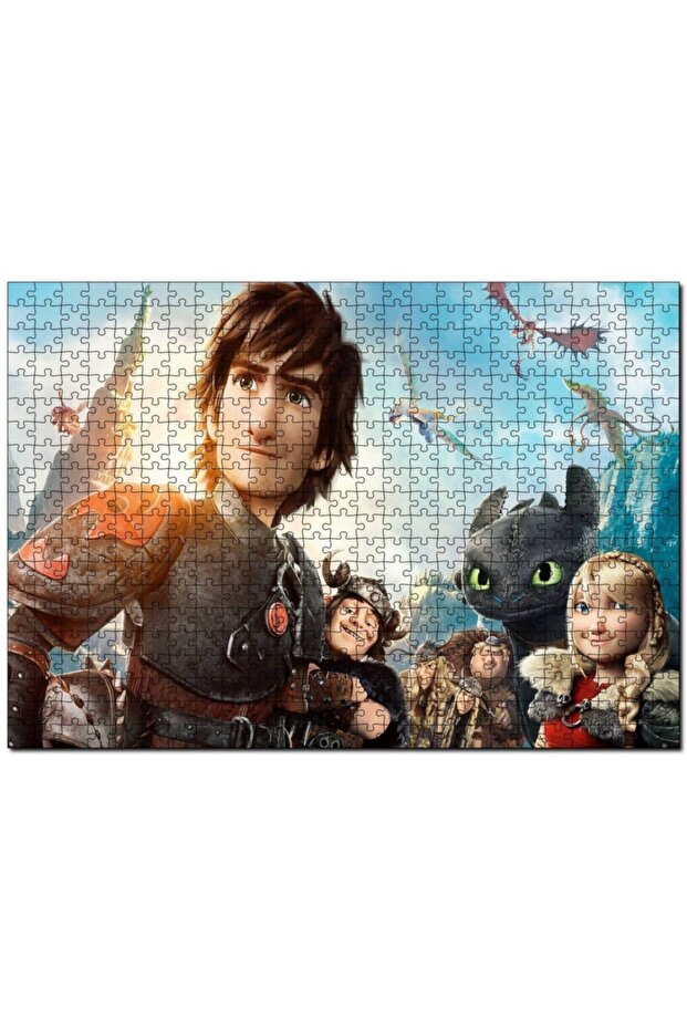 Ejderhanı Nasıl Eğitirsin 2 Tüm Karakterler 255 Parça Puzzle Yapboz Mdf (ahşap) - 1