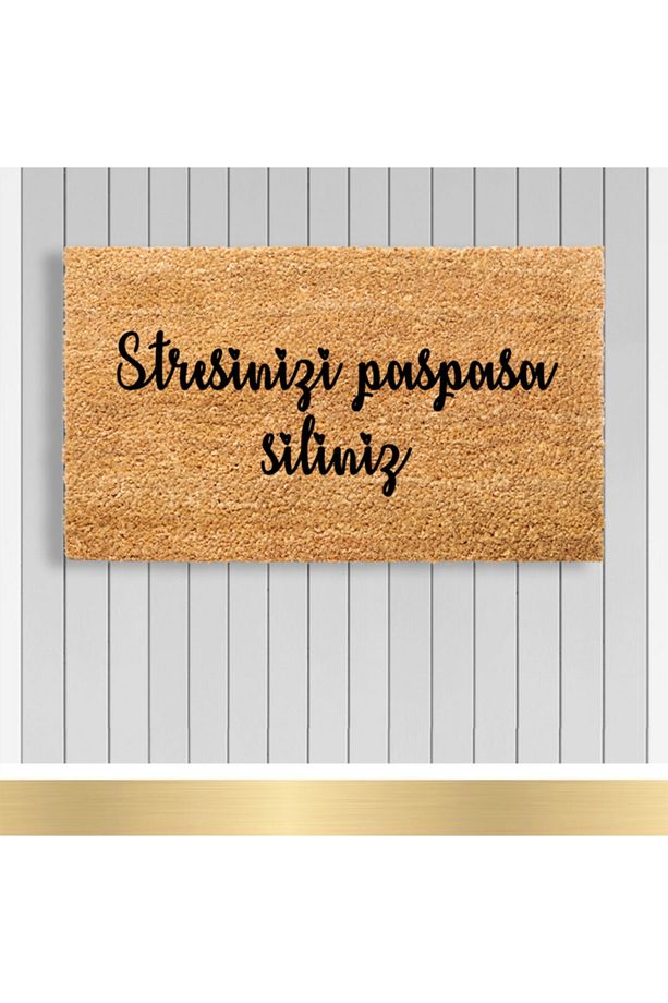 , Design Koko Kapı Önü Paspas / Pvc Taban / Model; Stresinizi Paspasa Siliniz - 1