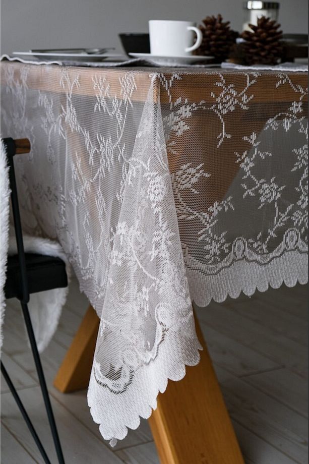 Yasemin Desenli Örme Masa Örtüsü - 3