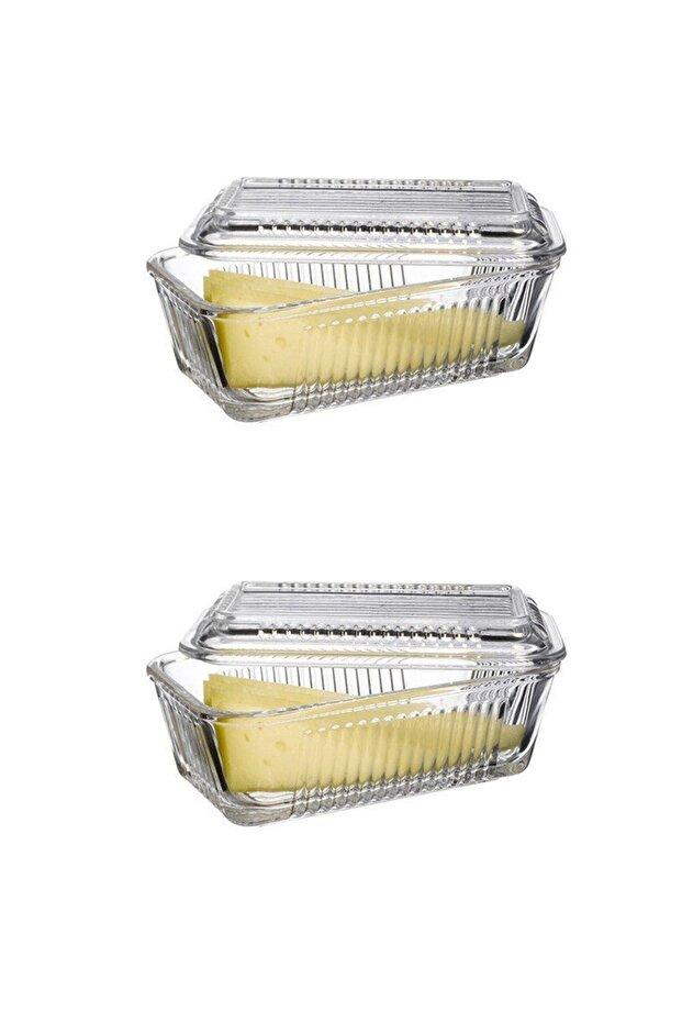Storage Container Without Compartments, 2 Pieces for Jam, Honey, Breakfast