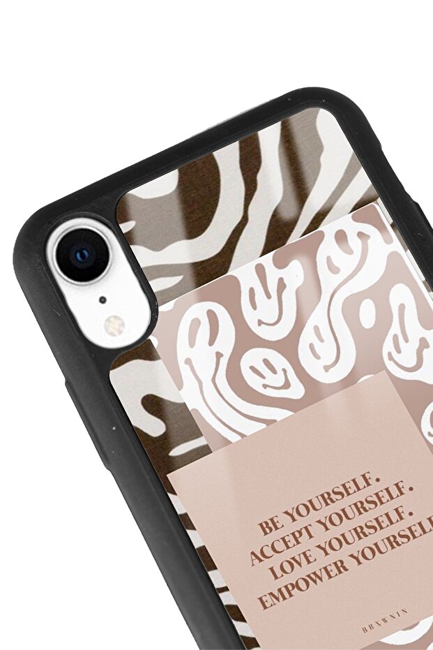 iPhone Xr Emoji Zebra Design Glossy Phone Case - 3