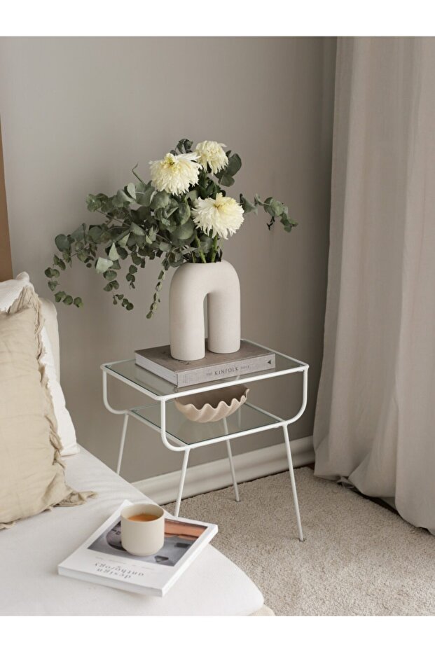 Beyaz Geyik Yan Sehpa - 2