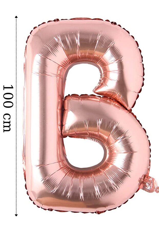 Foil Balloon Letter B Helium Balloon 100 Cm Rose Color