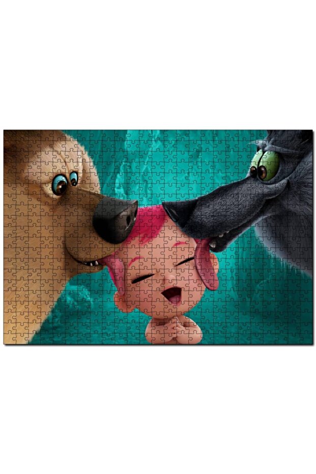Cakasepetim Storks Movie Wolf Bear and Baby 500 Piece Puzzle Jigsaw Mdf (Wood)