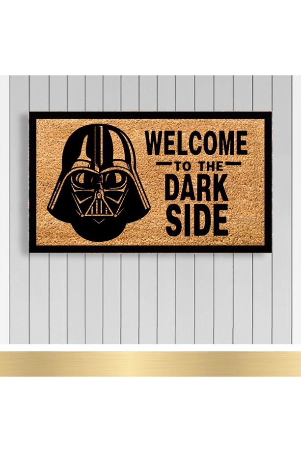 , Design Koko Kapı Önü Paspas / Pvc Taban / Model; Welcome To The Dark Side - 1