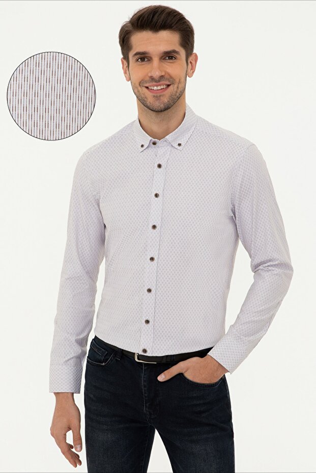 Brown Men's Shirt G021SZ004.0001359856