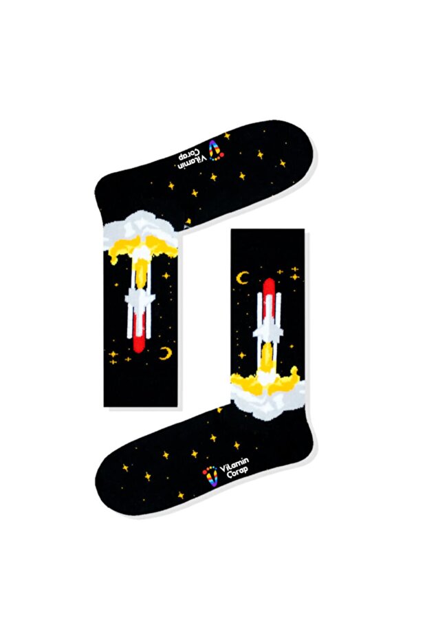 جوارب صاروخية باللون الأسود - 1