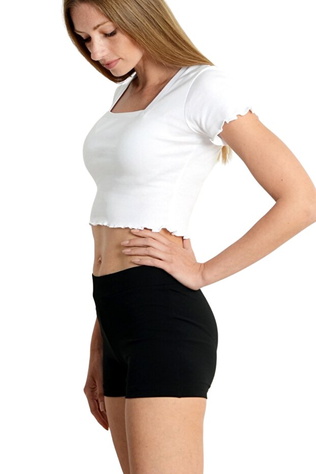 Women's Black Mini Running Volleyball Tennis Marathon Shorts