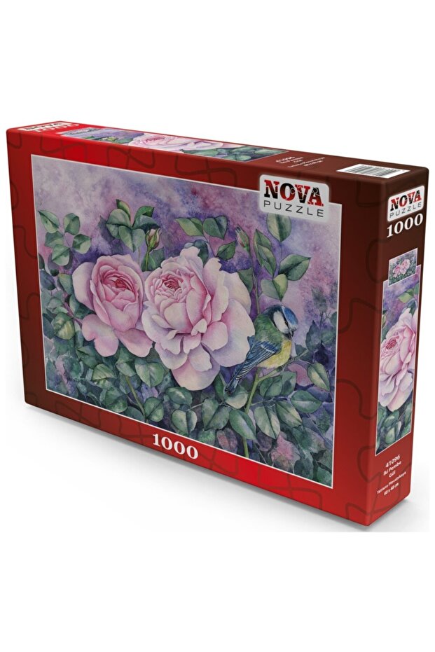 Nova 1000 Piece Two Pink Rose Puzzle - Tatiana Plovetskaya