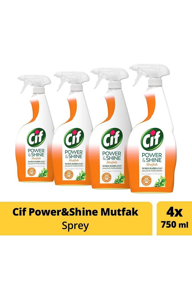 Power & Shine Mutfak Sprey 750 ml - 4'lü Paket - 1