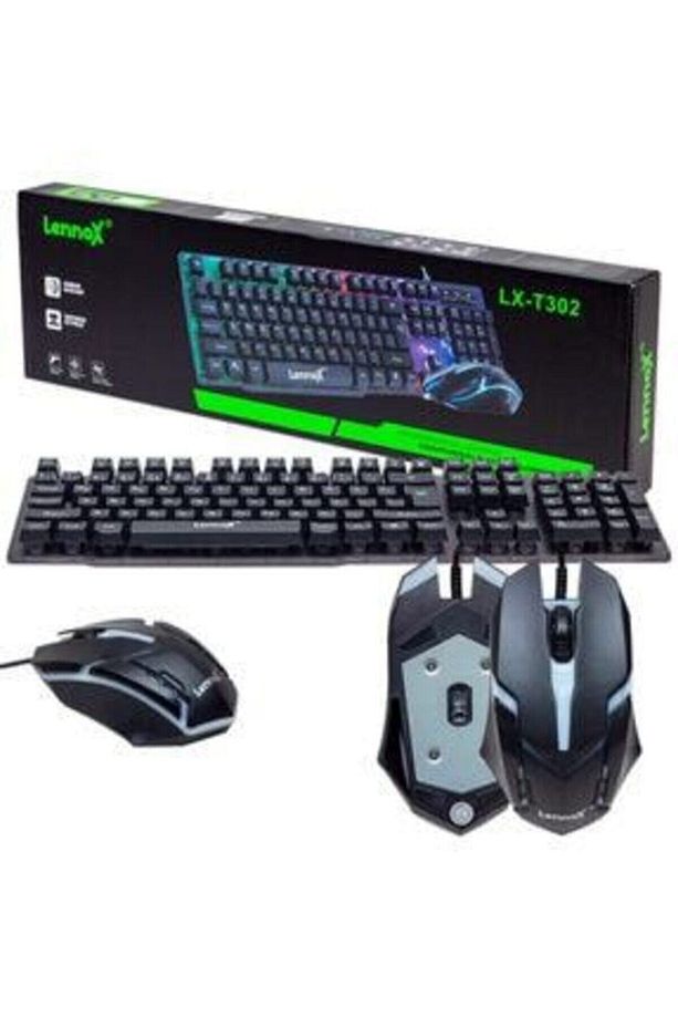 T302 Gaming Set Lennox Kablolu Oyuncu Klavye Mouse Set - 3