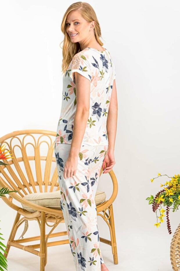 Ženski bež pidžama set - 4