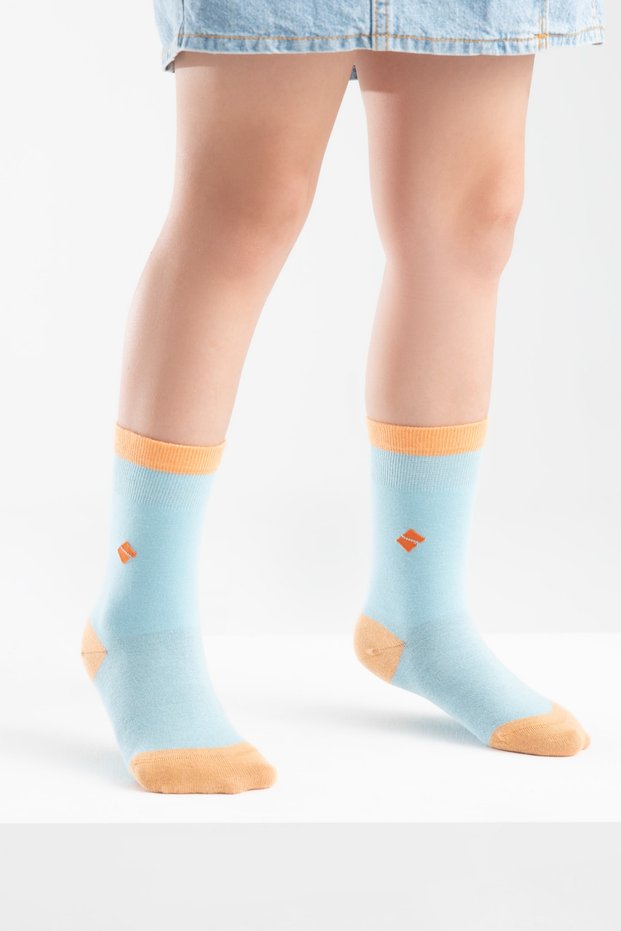 Odorless Socket Boys Blue Orange Silver Socks