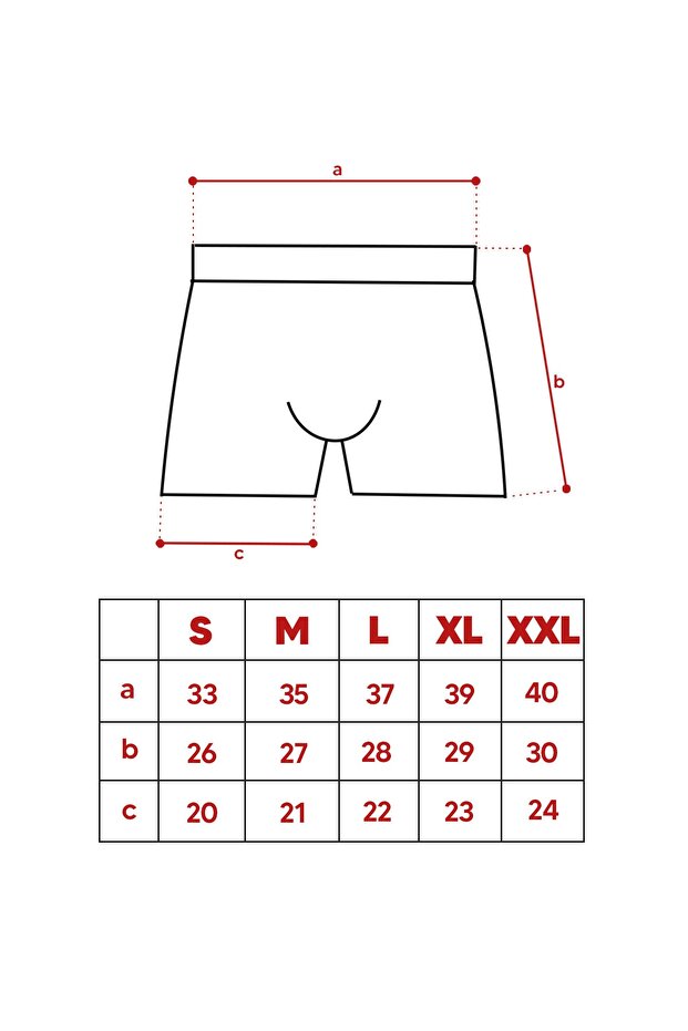 Erkek Kırmızı Multicolor Boxer - 7