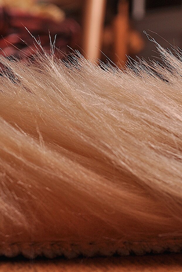 Soft Peluş Kuzu Postu Camel - 4