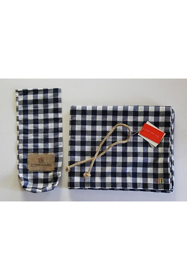 مفرش طاولة باللون الأزرق الداكن - 2