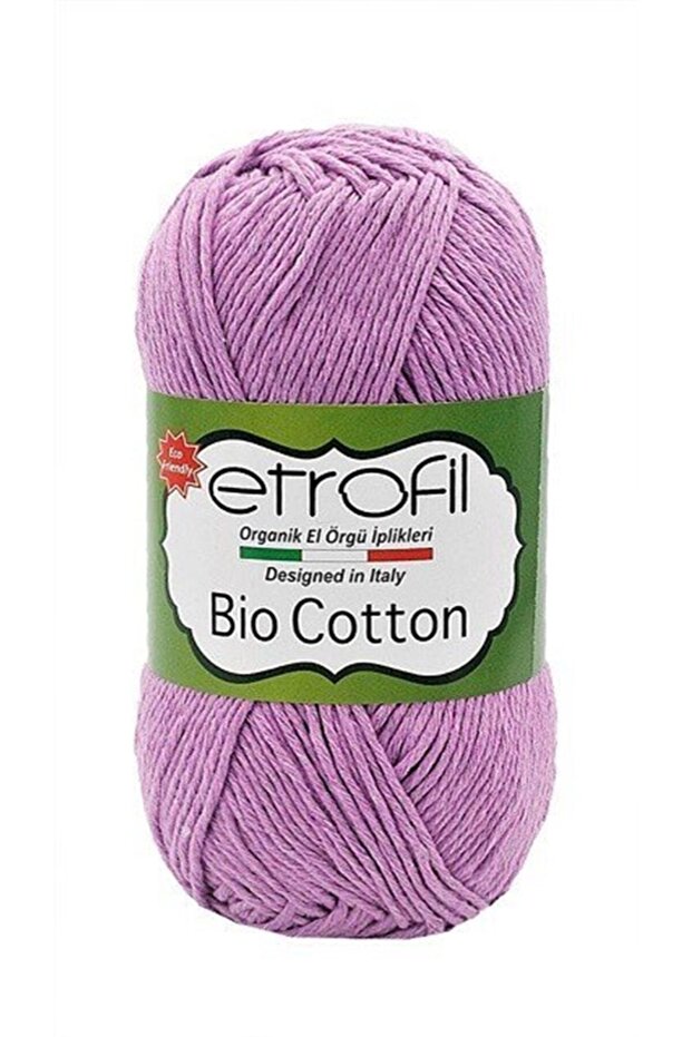 Bio Cotton Knitted and Sweater and Sweater Rope 100 Gr 210 Mt - 10605 - Light Lilac