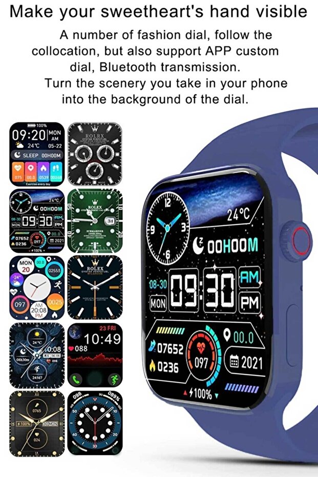 Watch 7 Akıllı Saat Dokunmatik Türkçe Menü Bluetooth Arama Cevaplama Ios Android Uyumlu - 3