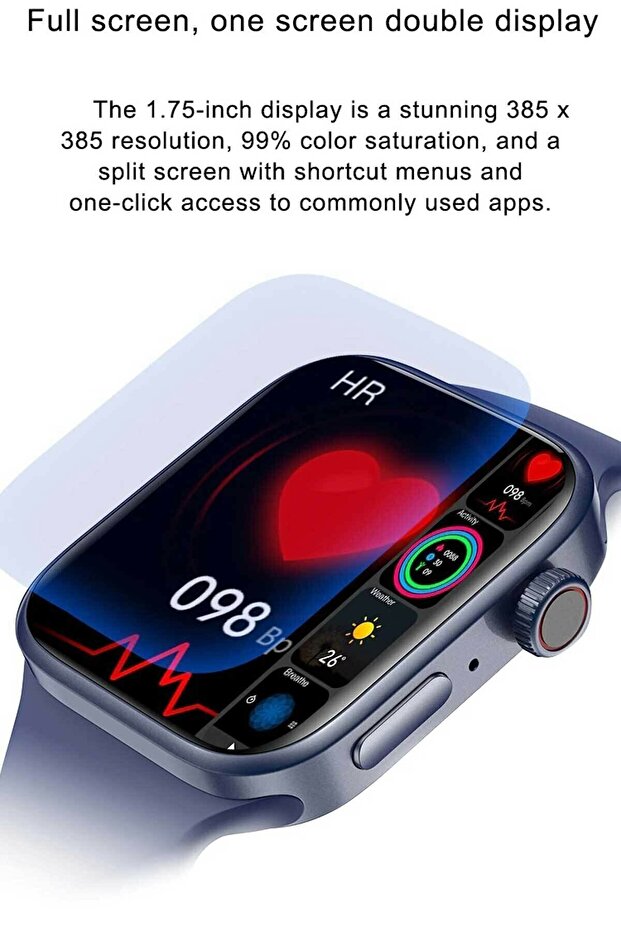 Watch 7 Akıllı Saat Dokunmatik Türkçe Menü Bluetooth Arama Cevaplama Ios Android Uyumlu - 7