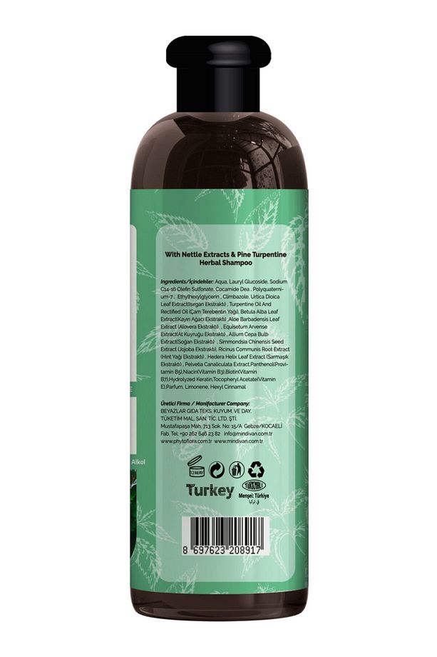 Tuzsuz Yağlı Ve Kepekli Saçlara Özel Isırgan Özlü Bitkisel Şampuan 400ml - 5