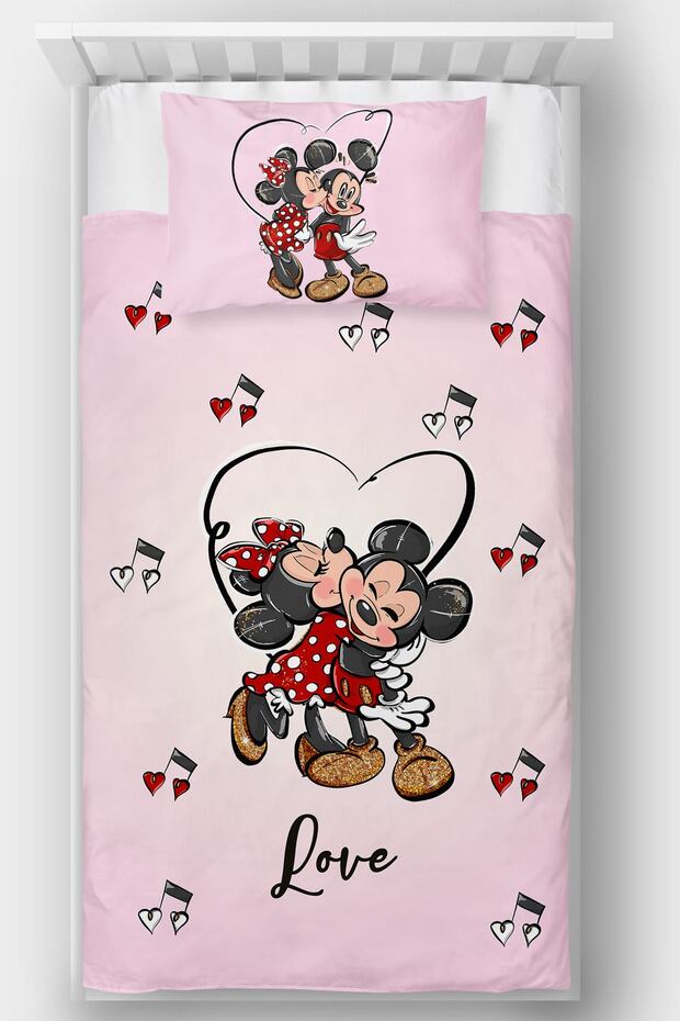 Single Bedspread Minnie Mickey Mouse