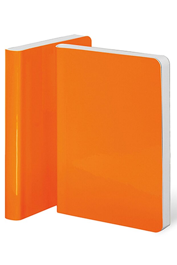 Neon Orange Grey Dotted Notebook - Candy A6 Premium 176 Sheets
