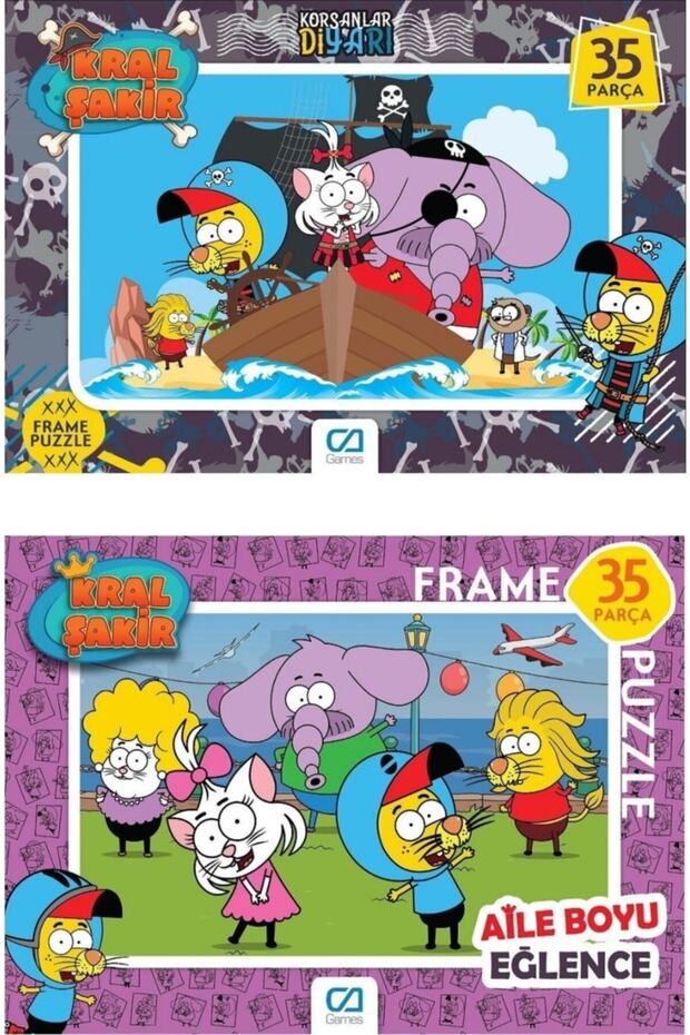 Kral Şakir 2'li Lisanslı Frame Puzzle/yapboz Set - 1