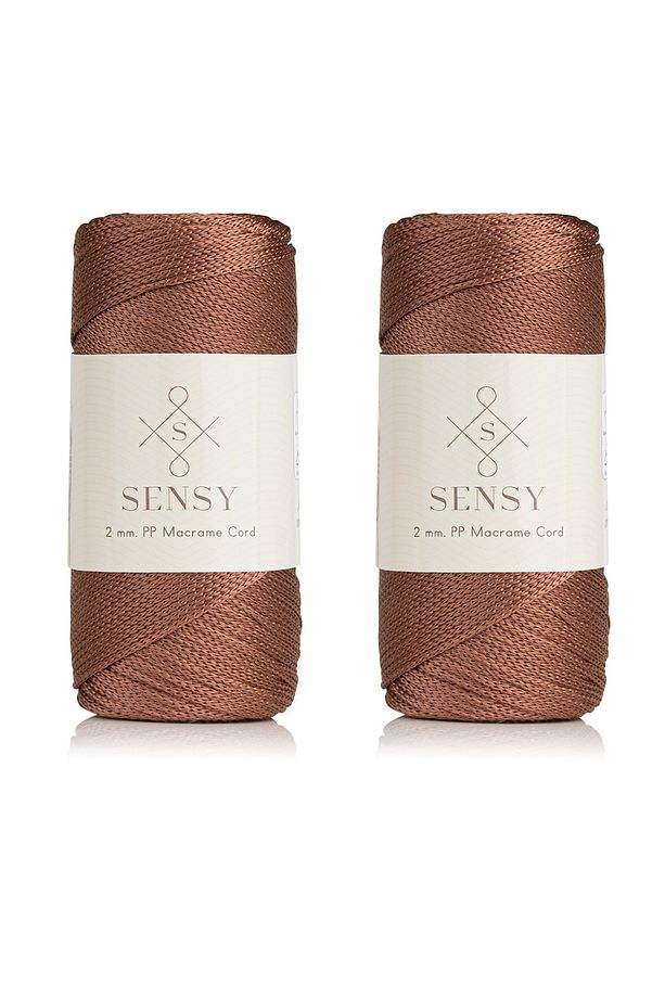 Premium 400 gr Polyester Makrome Ipi 2 Mm 2li Set Bakır Makrame Ip Supla Çanta Ipi No:4 - 1