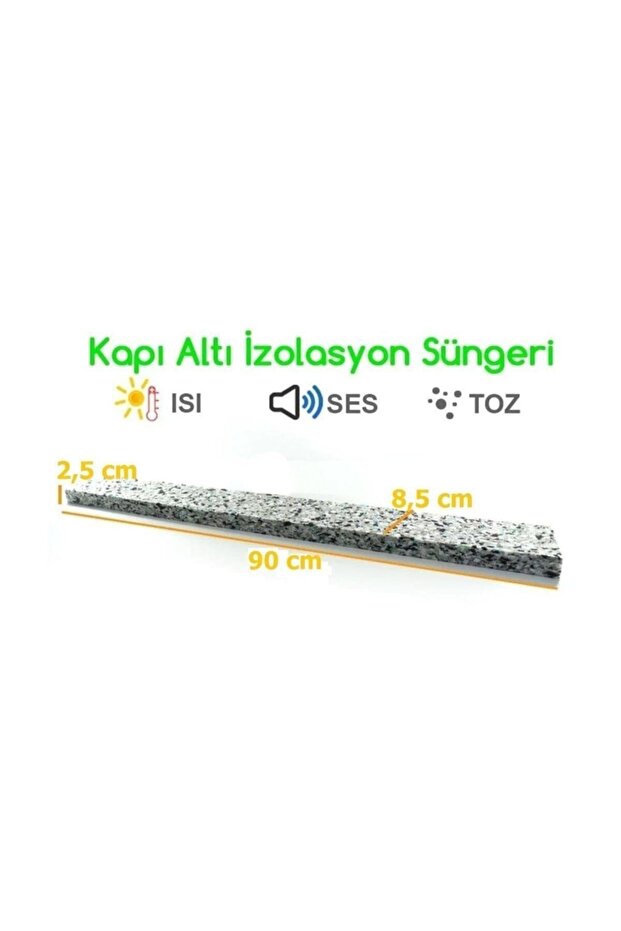 Yapışkanlı Kapı Altı Isı Yalıtım Süngeri Eşik Süngeri 4 Adet - 4