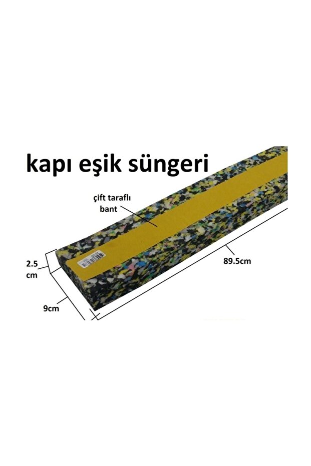 Yapışkanlı Kapı Altı Isı Yalıtım Süngeri Eşik Süngeri 4 Adet - 7