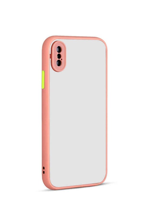 iPhone XS Max Compatible Cotton Candy Frosted Huskarl Double Layer Silicone Pc Case