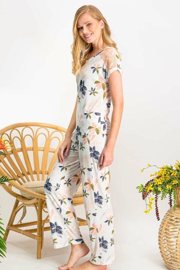 Ženski bež pidžama set - 3