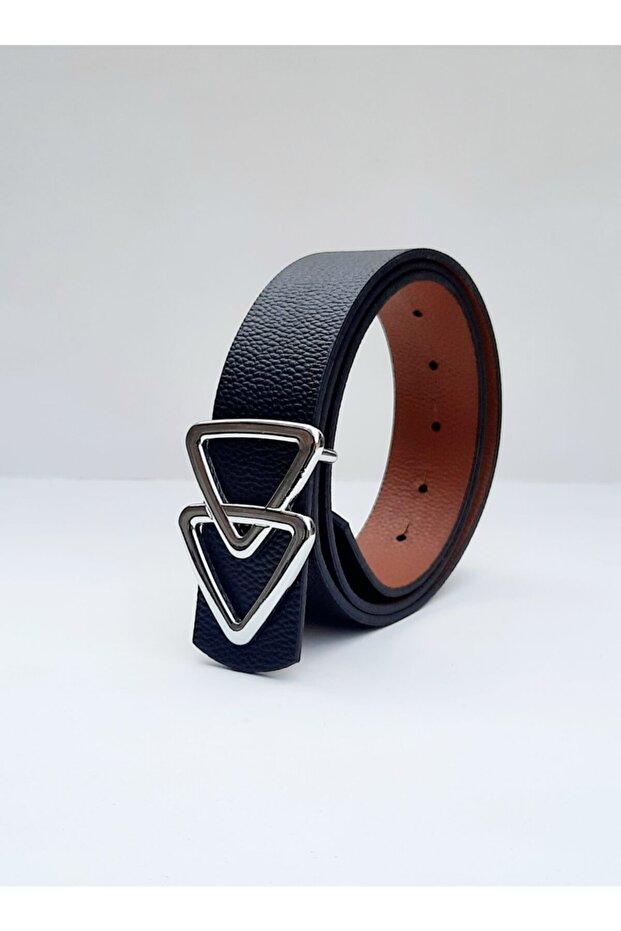 Kadın Siyah-taba Çift Yönlü Kemer - 1