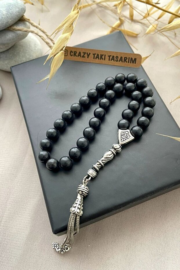 8 Mm Shungit (shungite) Natural Stone 33 Piece Prayer Beads
