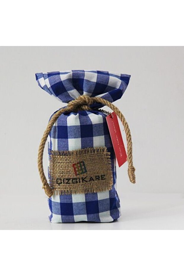 مفرش طاولة أزرق مربعات - 1