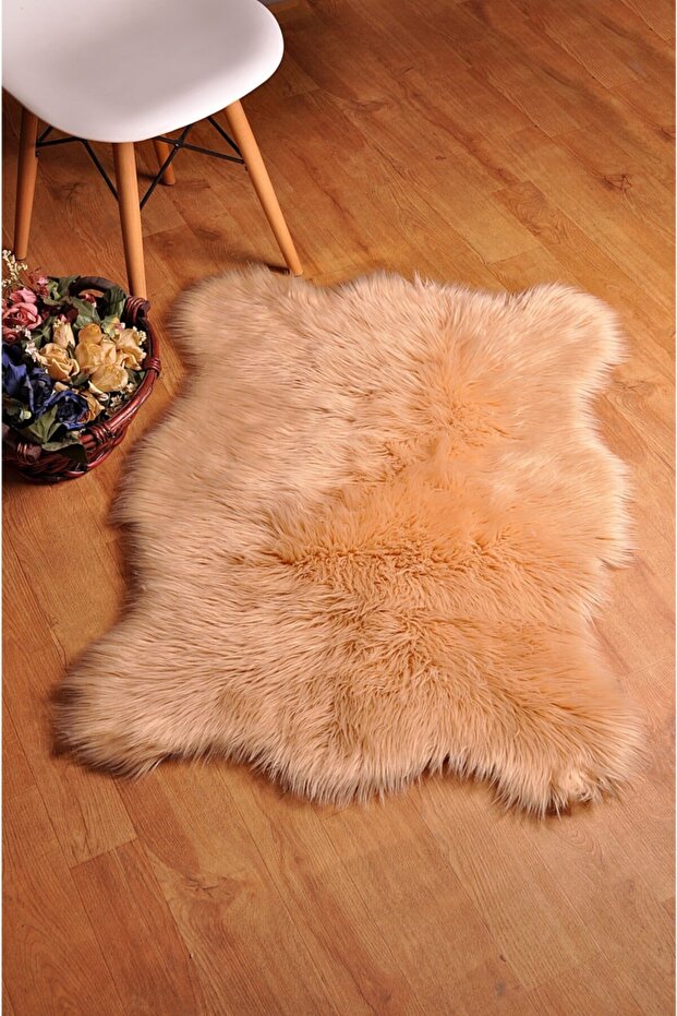 Soft Peluş Kuzu Postu Camel - 1