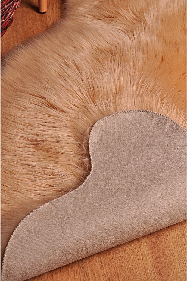 Soft Peluş Kuzu Postu Camel - 5