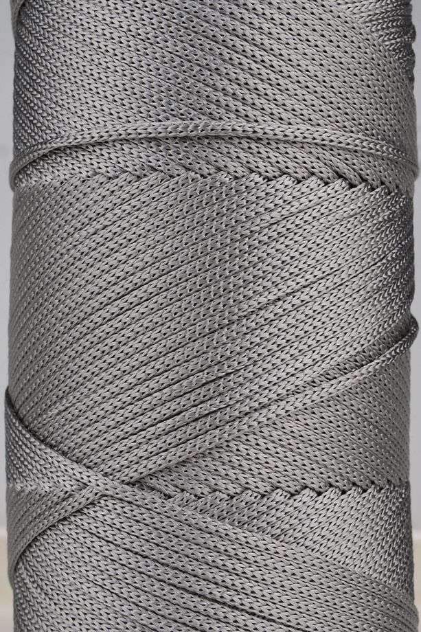 Premium 400 gr Polyester Makrome Ipi 2 Mm 2li Set Gri Makrame Ip Supla Çanta Ipi No:4 - 3