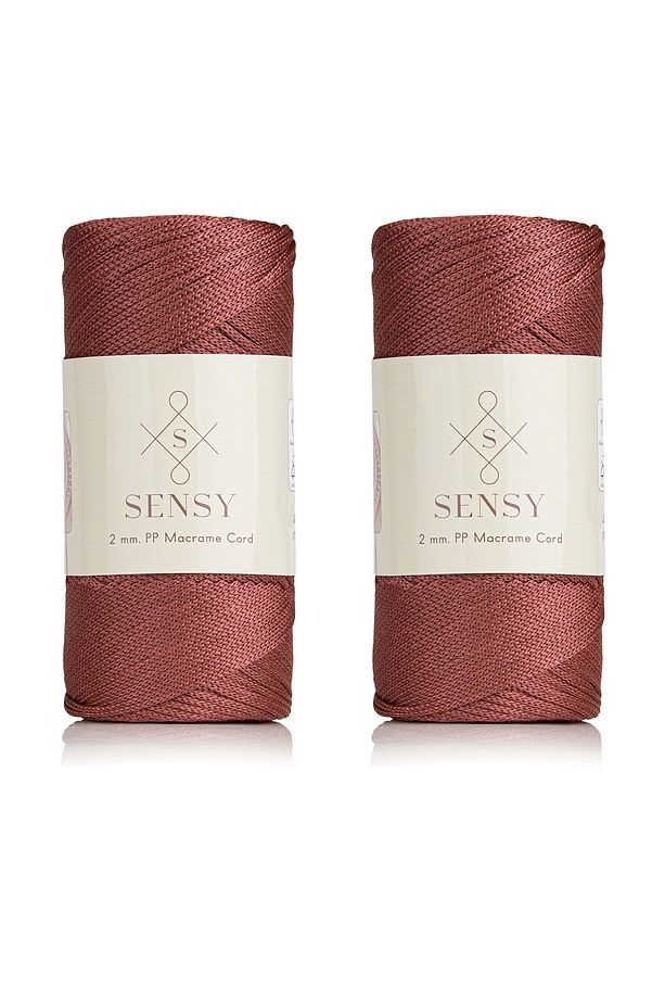 Premium 400 gr Polyester Makrome Ipi 2 Mm 2li Set Gül Kurusu Makrame Ip Supla Çanta Ipi No:4 - 1