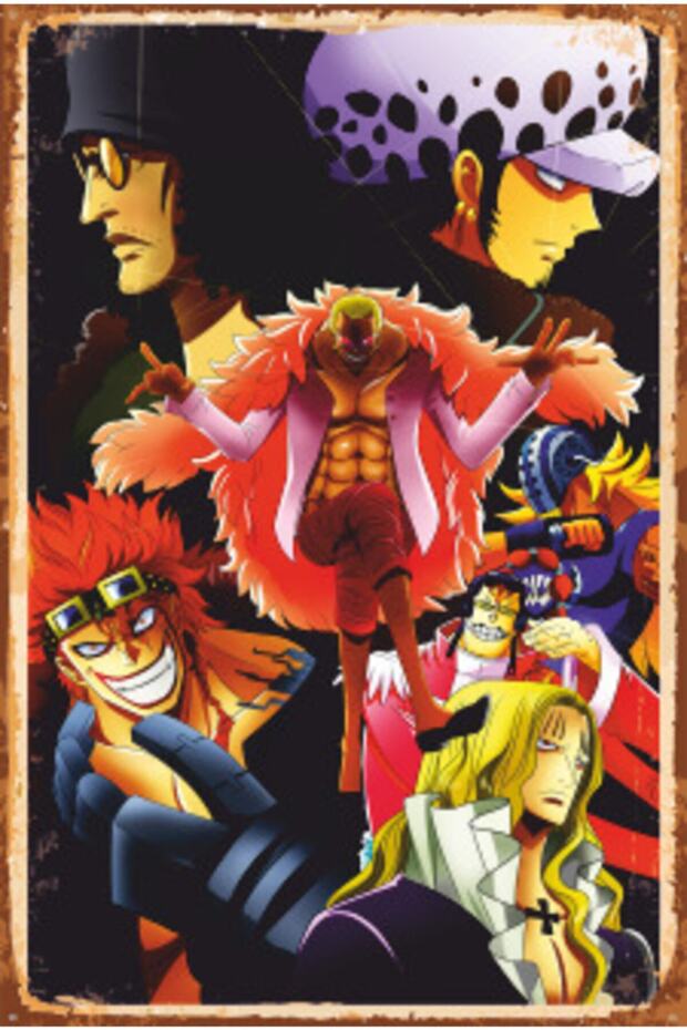 One Piece Anime Retro Wooden Poster 748