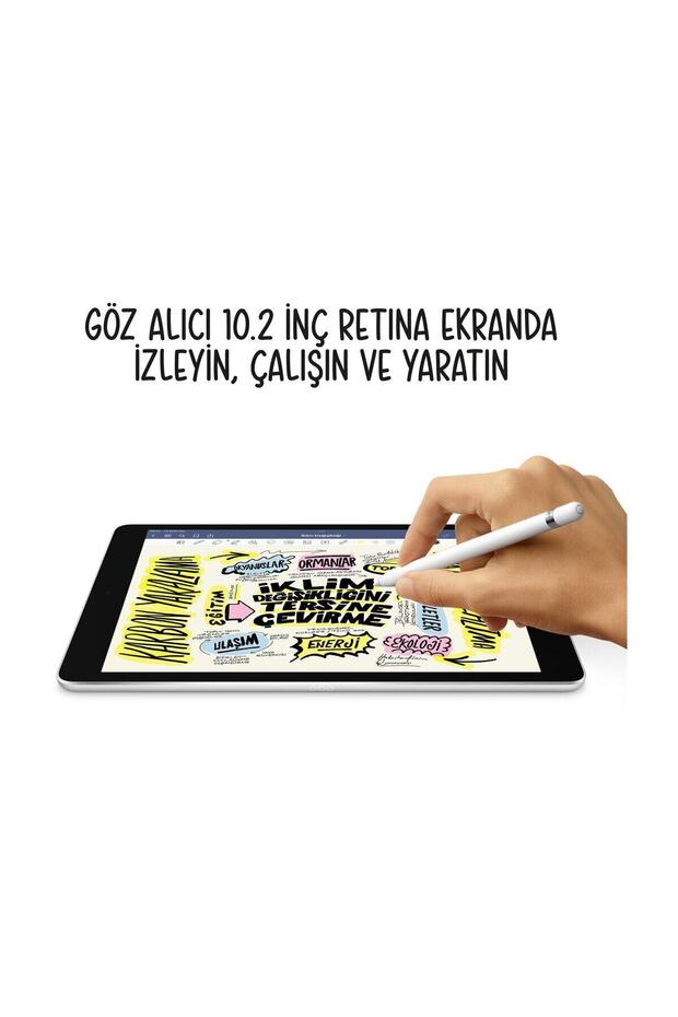 iPad 9. Nesil 256 GB 10.2" Wi-Fi+Cellular Gümüş Tablet (Apple Türkiye Garantili) MK4H3TU/A - 5