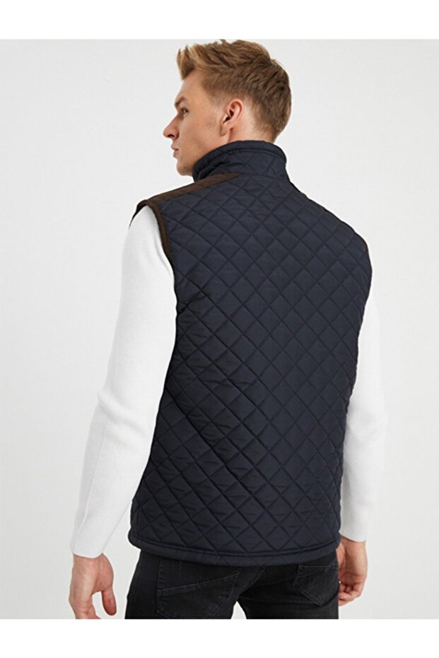 Lacivert Polar Astarlı Kapitone Yelek 4480 - 4