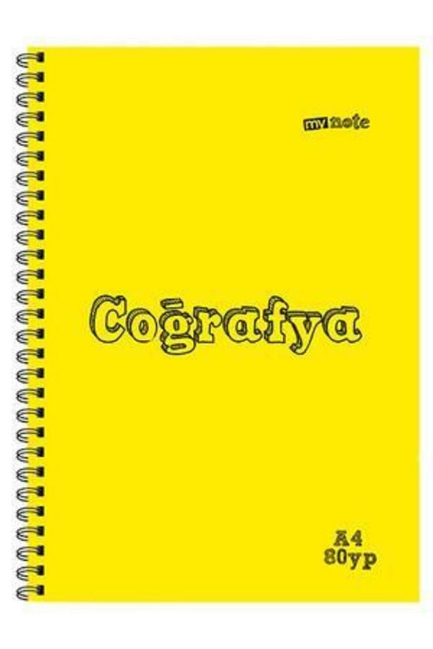 My Note Coğrafya Defteri A4 80 Yaprak Spiralli - 1 Adet - 1